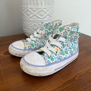 Kids Floral High-Top Sneakers